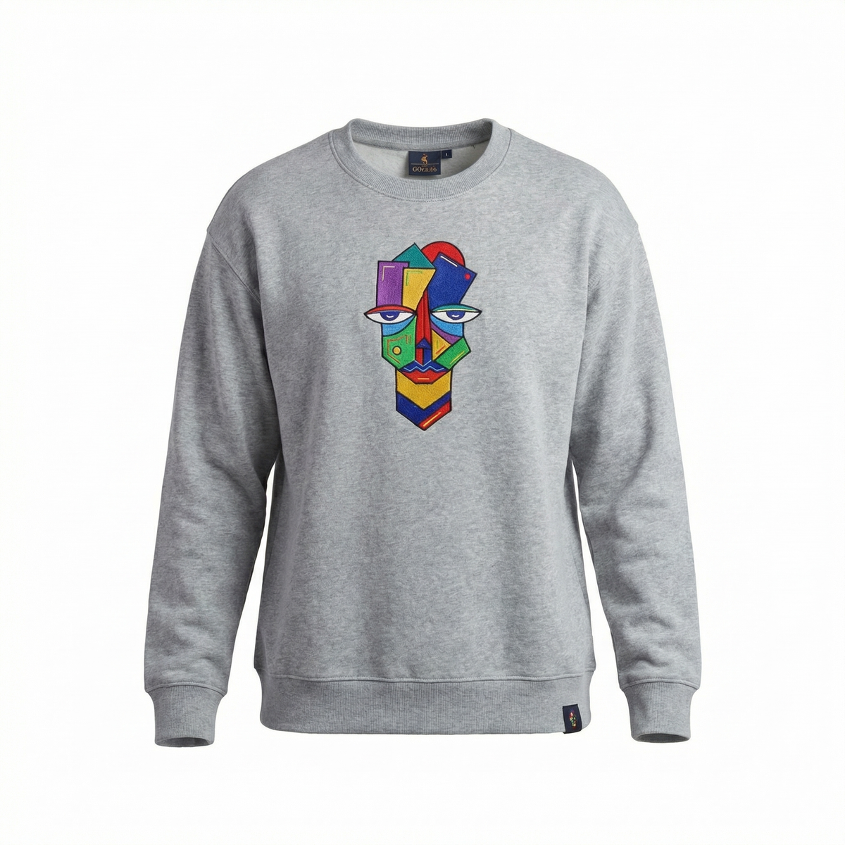Sitwala Embroidery Heavy-Weight Crewneck (Unisex Grey  Color)