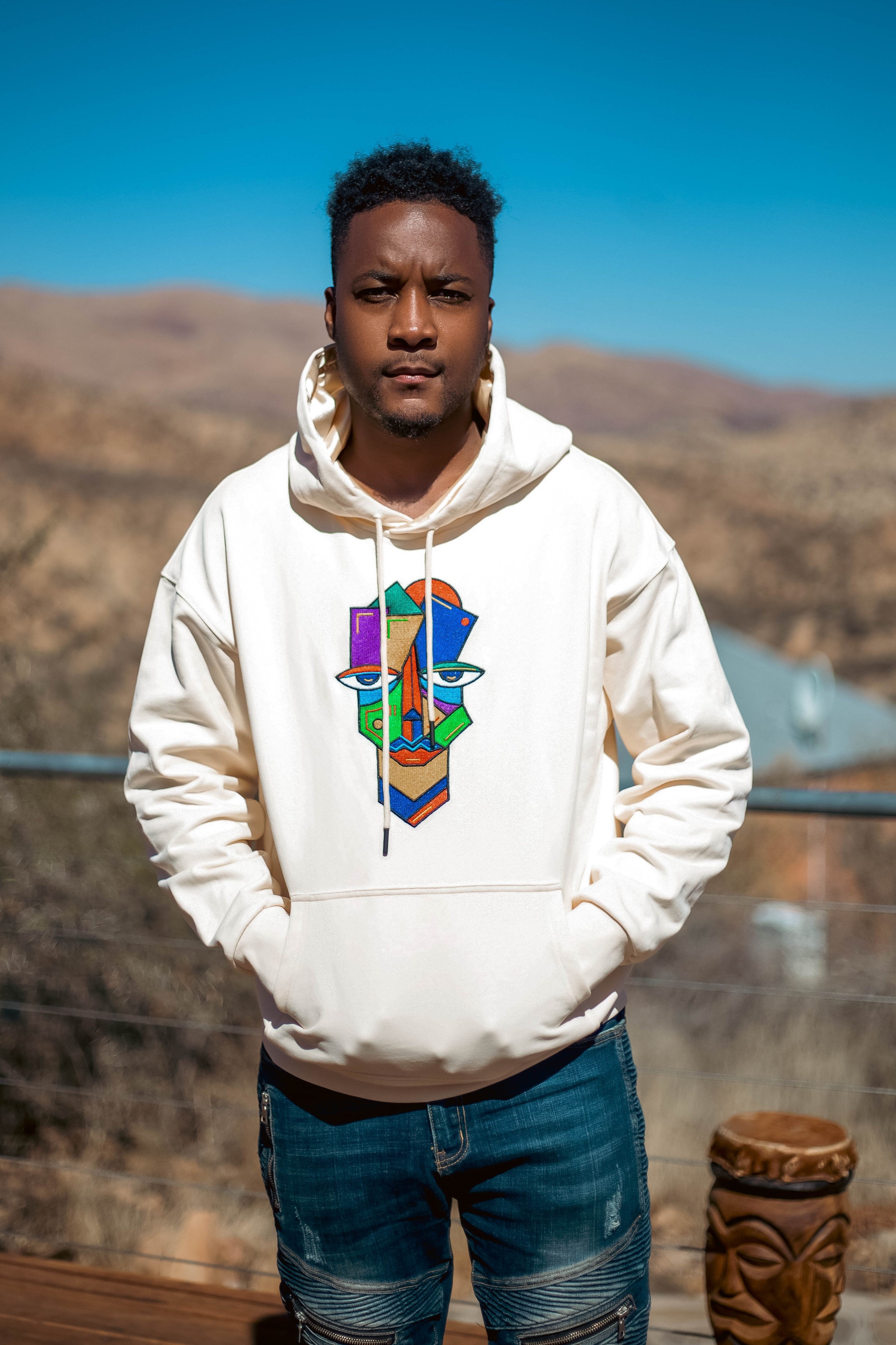 Sitwala Embroidery Heavy-Weight Hoodie (Unisex Cream Color) – Sitwala-Afrika