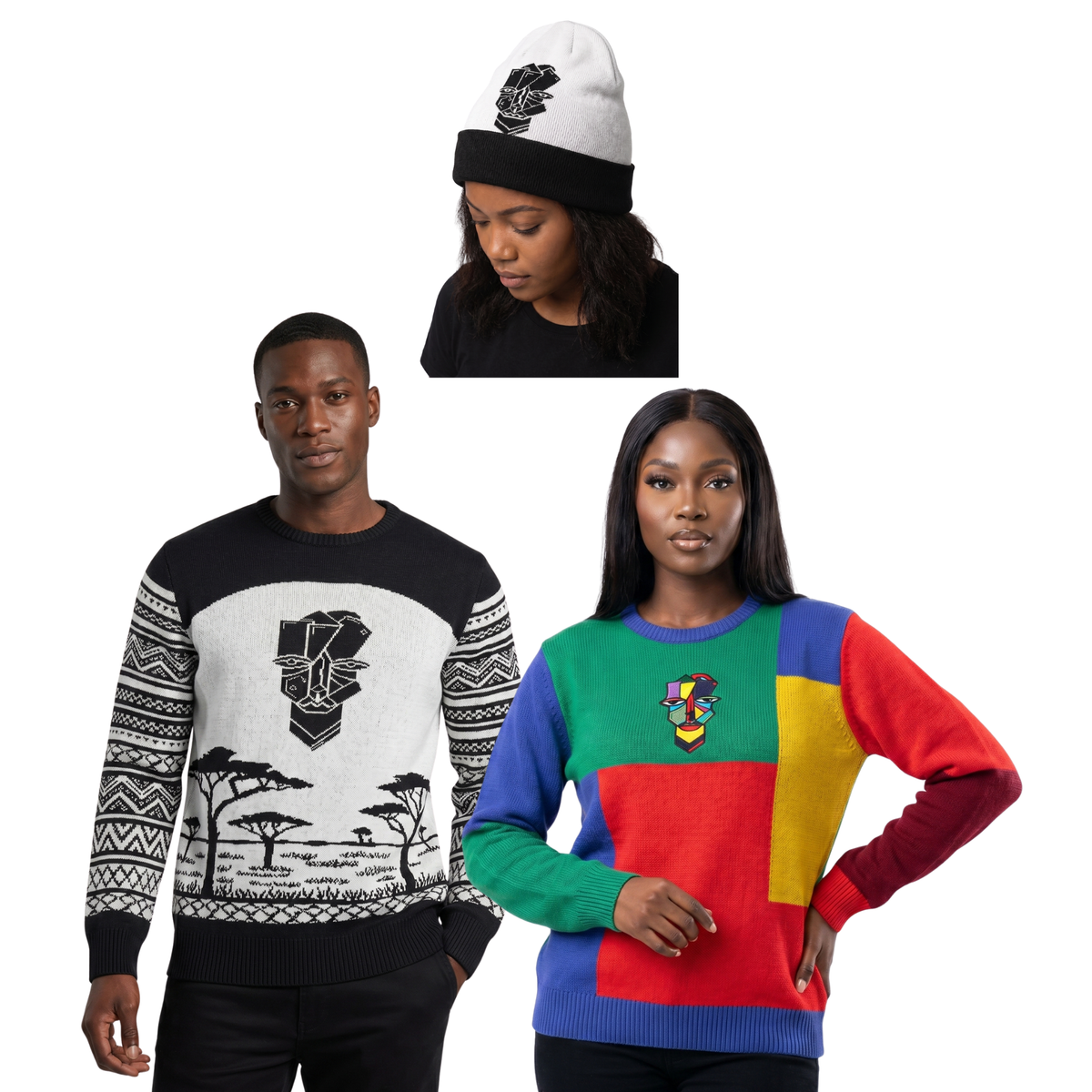 (ROOTS BUNDLE) 1  Beanie, 2 Sweaters (Unisex)(Free Shipping SA)