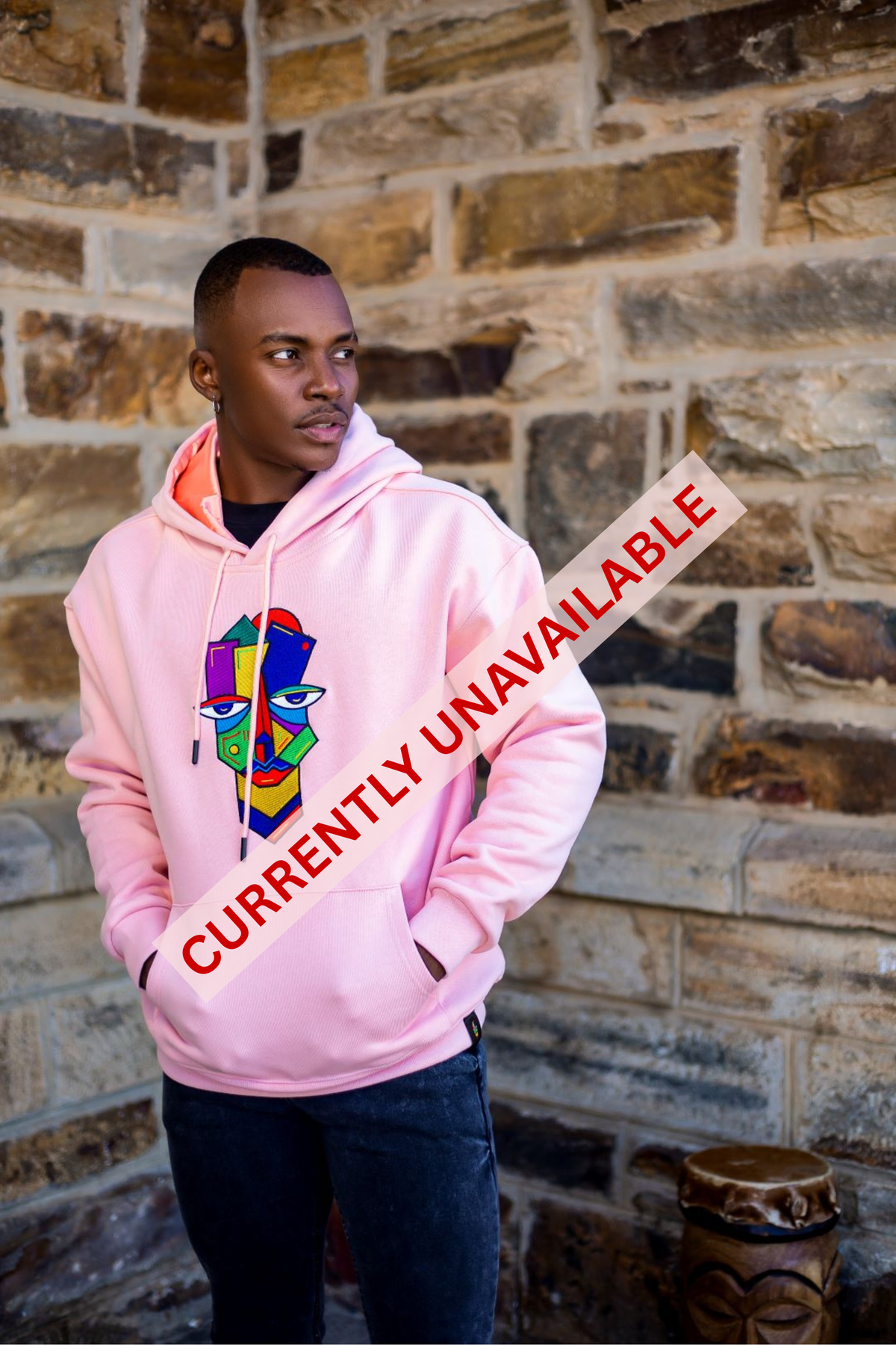 Sitwala Embroidery Heavy-Weight Hoodie (Unisex Blush Pink Color)