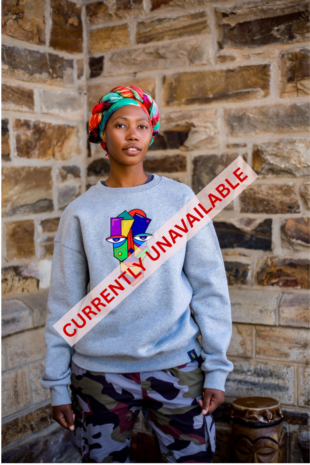 Sitwala Embroidery Heavy-Weight Crewneck (Unisex Grey  Color)